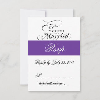 Réponse de mariage Purple Eat, Drink, Be Married