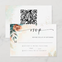 Réponse de mariage QR automnale romantique sarcell