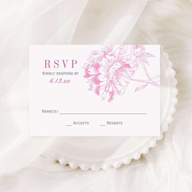 Réponse de mariage rose chou et gris (Créateur téléchargé)
