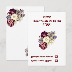 Réponse de mariage rustique florale de mûre élégan