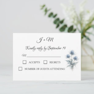 Réponse de mariage simple Blue Thistle écossais