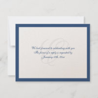 Réponse de mariage traditionnel avec bordure Navy 