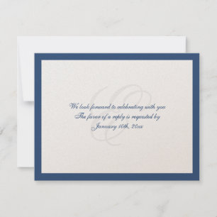 Réponse de mariage traditionnel avec bordure Navy 