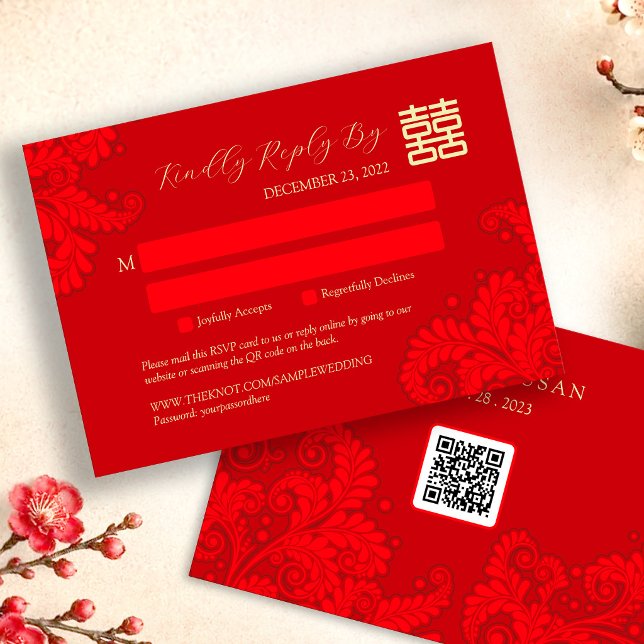 Réponse de mariage traditionnel chinois avec code  (Créateur téléchargé)