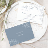 Réponse de menu de mariage minimaliste feuille ble