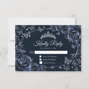 Réponse de Quinceanera Argent Navy