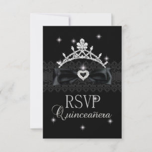 Réponse de réponse RSVP Party Black Lace
