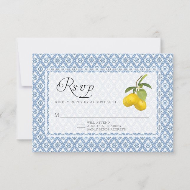 Réponse de RSVP BOHO Rustique Lemon Trellis Floral (Devant)