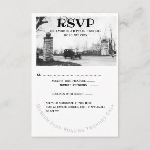 Réponse d'invité des années '20 RSVP d'hurlement