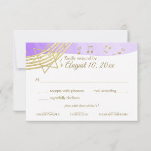 Réponse du Bat mitzvah de musique Purple Gold