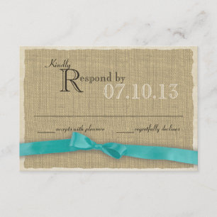 Réponse du Mariage Aqua Bow et Burlap
