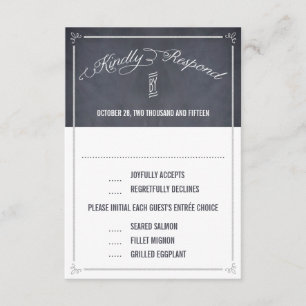 Réponse du Mariage avec marquage élégant / Cartes