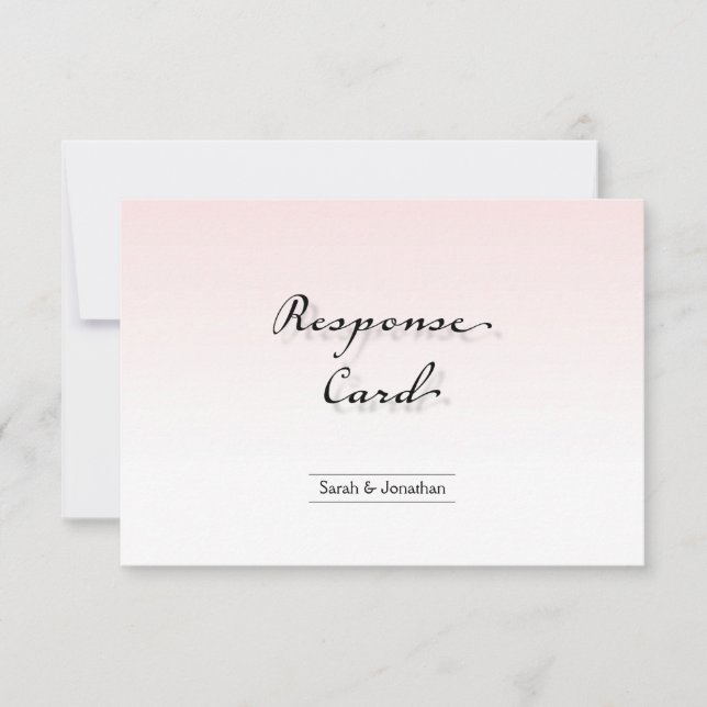 Réponse du mariage Carte RSVP Clean Crisp Simple (Devant)
