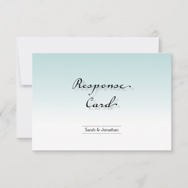 Réponse du mariage Carte RSVP Clean Crisp Simple (Devant)