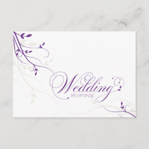 Réponse du mariage Carte RSVP simple Elégance feut