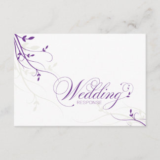 Réponse du mariage Carte RSVP simple Elégance feut
