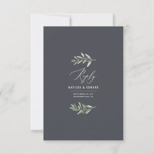Réponse du mariage d'aquarelle minimale de la bran