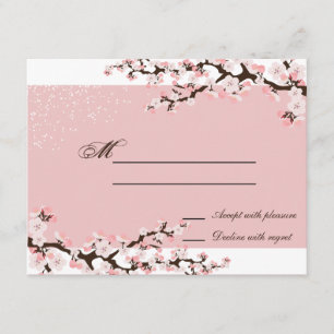 Réponse du Mariage de fleurs de cerisier rose Eleg