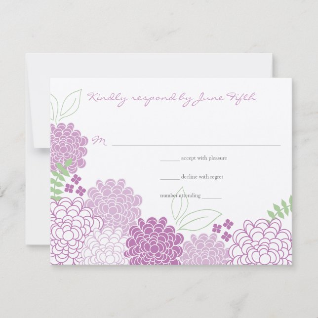 Réponse du Mariage de fleurs de printemps (Devant)