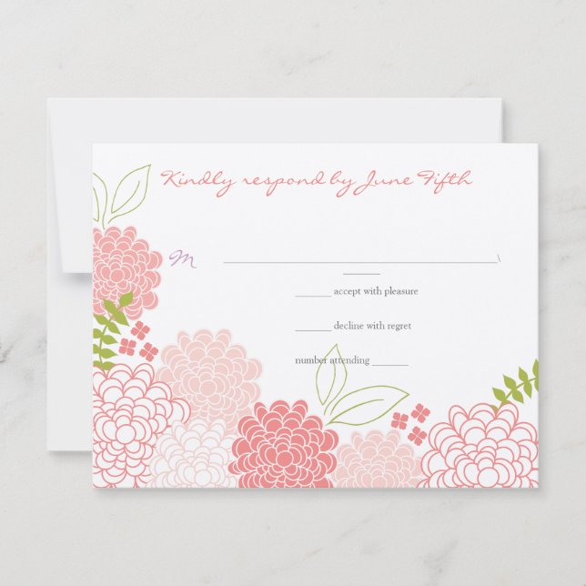 Réponse du Mariage de fleurs de printemps (Devant)