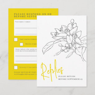 Réponse du mariage de la fleur d'agrumes jaune cit