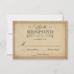 Réponse du Mariage de parachutisme Vintage RSVP