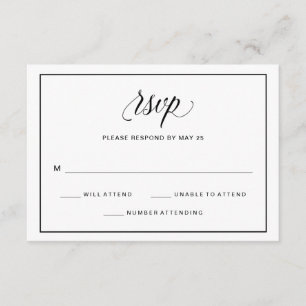 Réponse du Mariage de script fantaisie noir et bla
