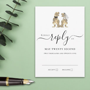 Réponse du Mariage de thème Dinosaur