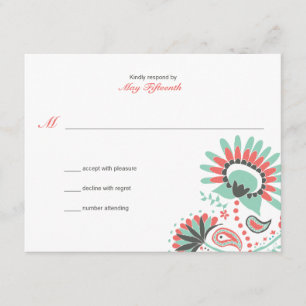 Réponse du Mariage Floral Paisley