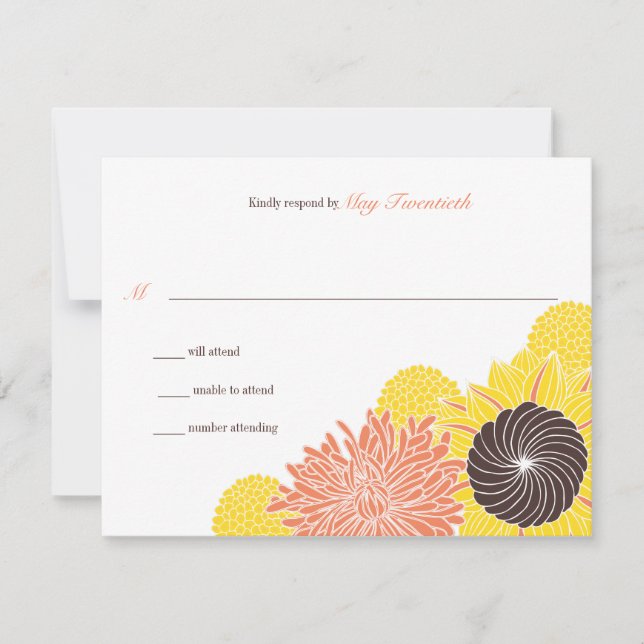 Réponse du Mariage Garden Blossoms (Devant)