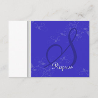 Réponse du Mariage Monogram Blue & Silver