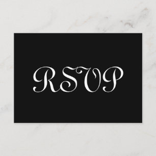 Réponse du Mariage RSVP noir et blanc