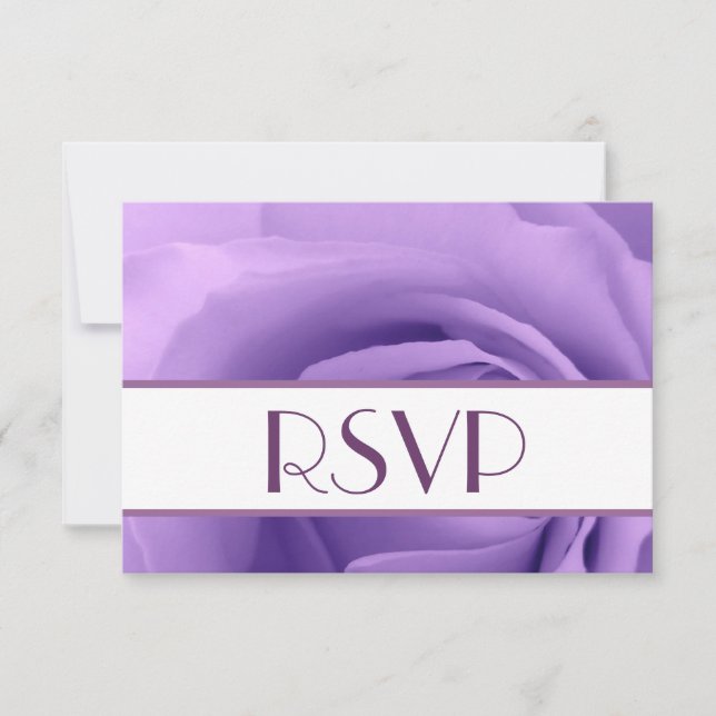 Réponse du Mariage RSVP Rose violet (Devant)