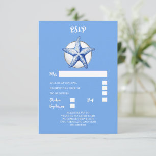 Réponse du mariage Starfish bleu blanc argent