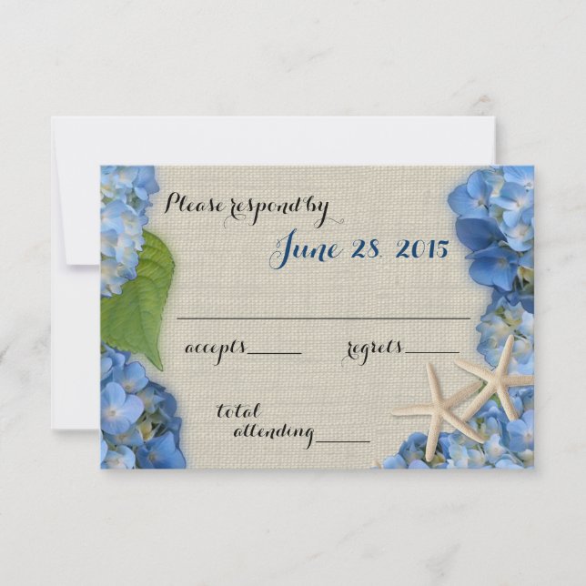 Réponse du Mariage Starfish Hydrangea (Devant)