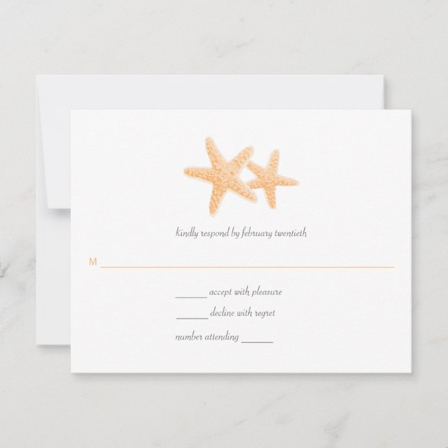 Réponse du Mariage Starfish Pair (Devant)