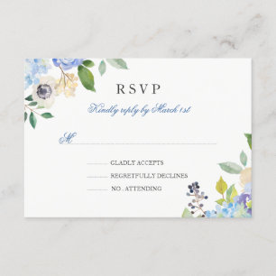 Réponse élégante bleue florale pour Quinceanera