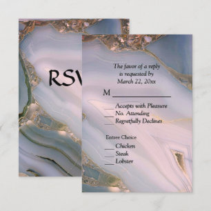 Réponse élégante en marbre rose agate avec choix d