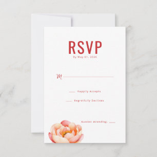 Réponse Élégante Fleurie RSVP