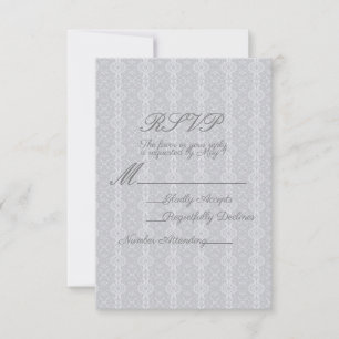 Réponse élégante minimale RSVP dentelle vintage