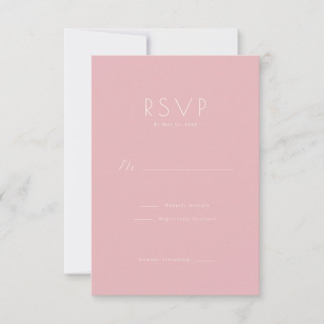 Réponse Élégante Rose Minimaliste (Devant)