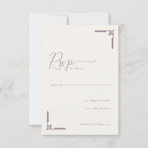 Réponse Élégante Violette Géométrique RSVP