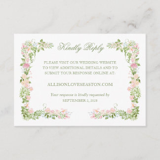 Réponse en ligne pour un mariage avec aquarelle fl