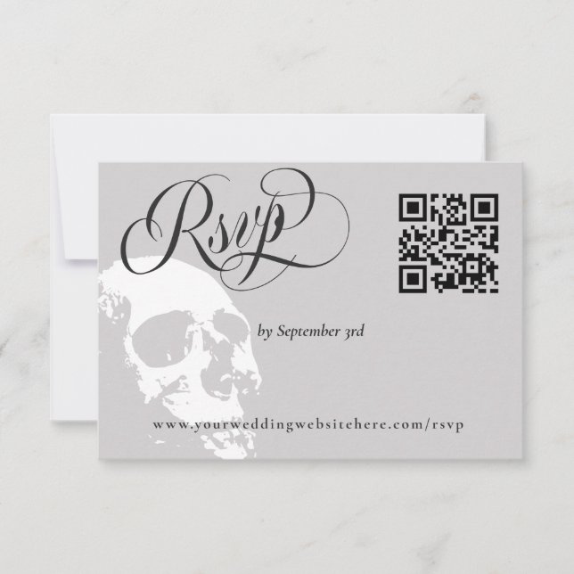 Réponse en ligne pour un mariage Halloween avec un (Devant)