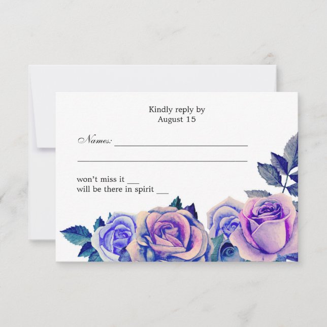Réponse florale de mariage avec des roses violette (Devant)