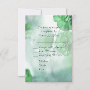 Réponse florale verte avec choix d'entrée