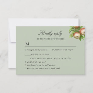 réponse mariage aux pommes aquarelle avec sélectio