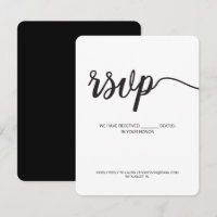 Réponse numérique à script noir et blanc simple
