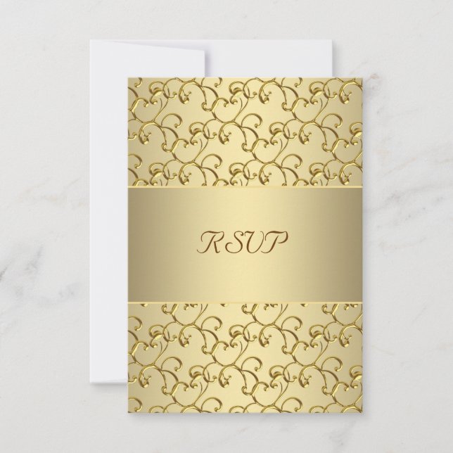 Réponse pour 50 ans de mariage - Tourbillons dorés (Devant)