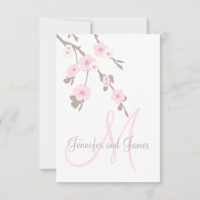 Réponse pour invitation de mariage aux fleurs de c (Devant)